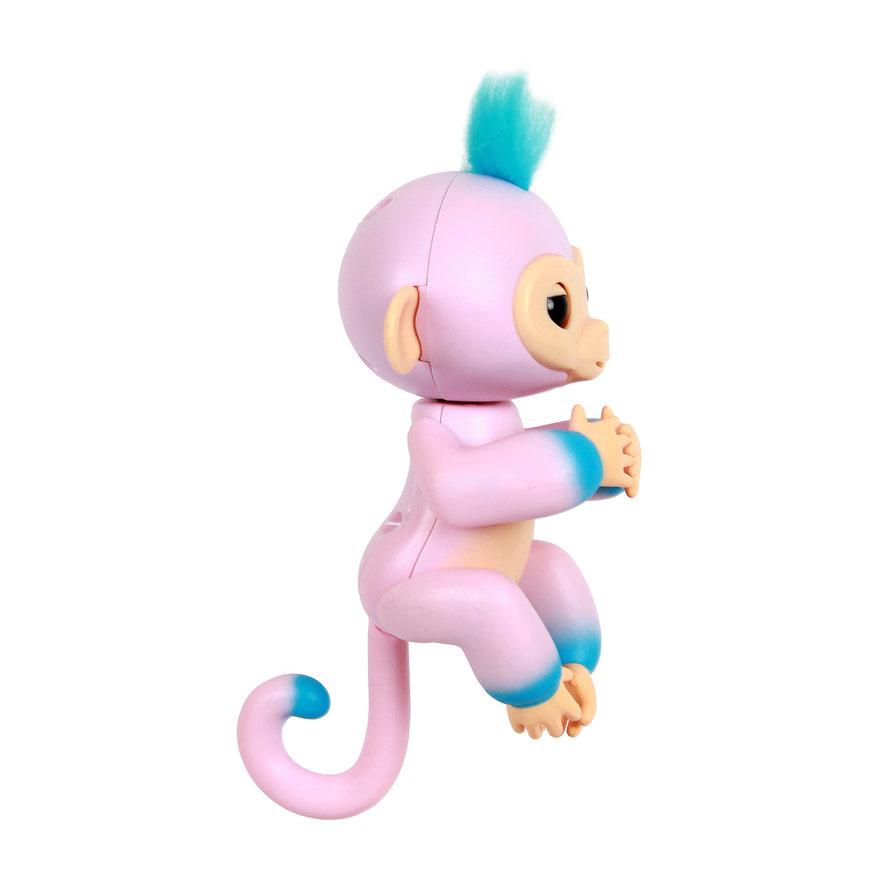 Интерактивная обезьянка Канди, цвет - розовая и голубая, 12 см.  